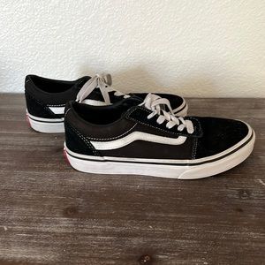 Vans Black Kids Tie Shoes Sneakers Youth 3 Girls Boys